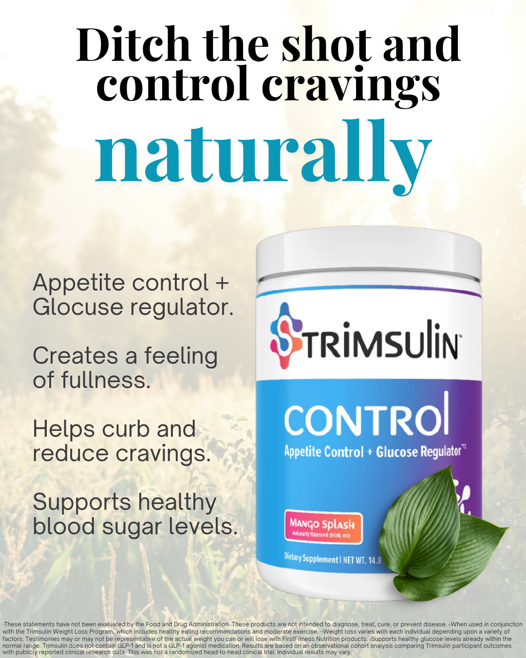 Trimsulin Facebook ad: The Natural Formula For GLP-1