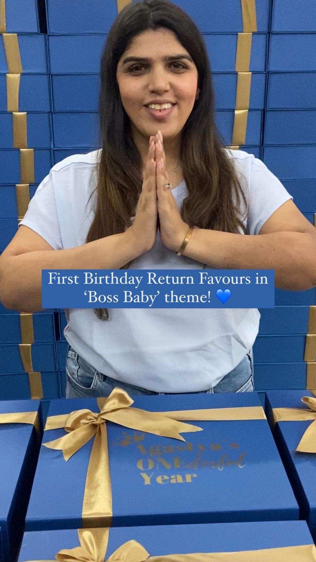 bgifts.co.in Facebook ad: First Birthday Celebration Return Favours for Baby Agastya…