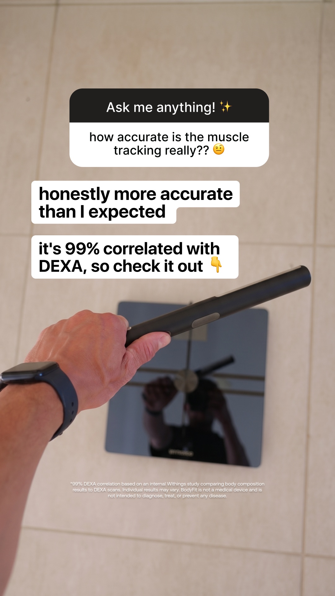 Withings Facebook ad: Fat or muscle?