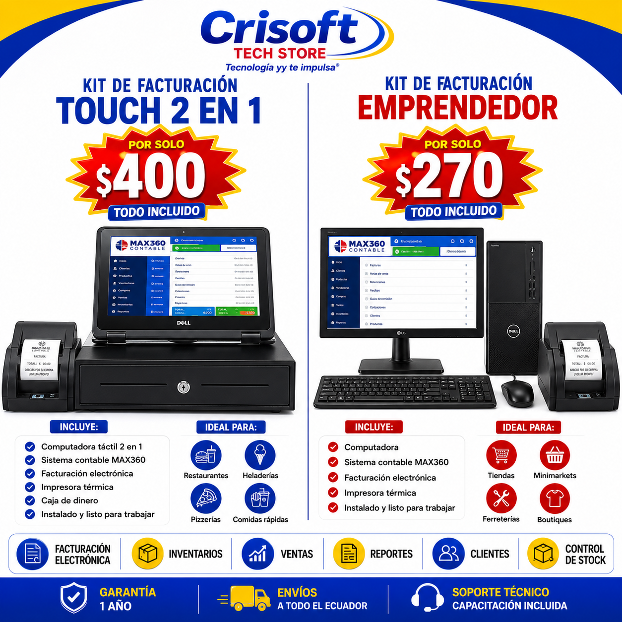Crisoft TECH STORE Facebook ad: Chatea con nosotros