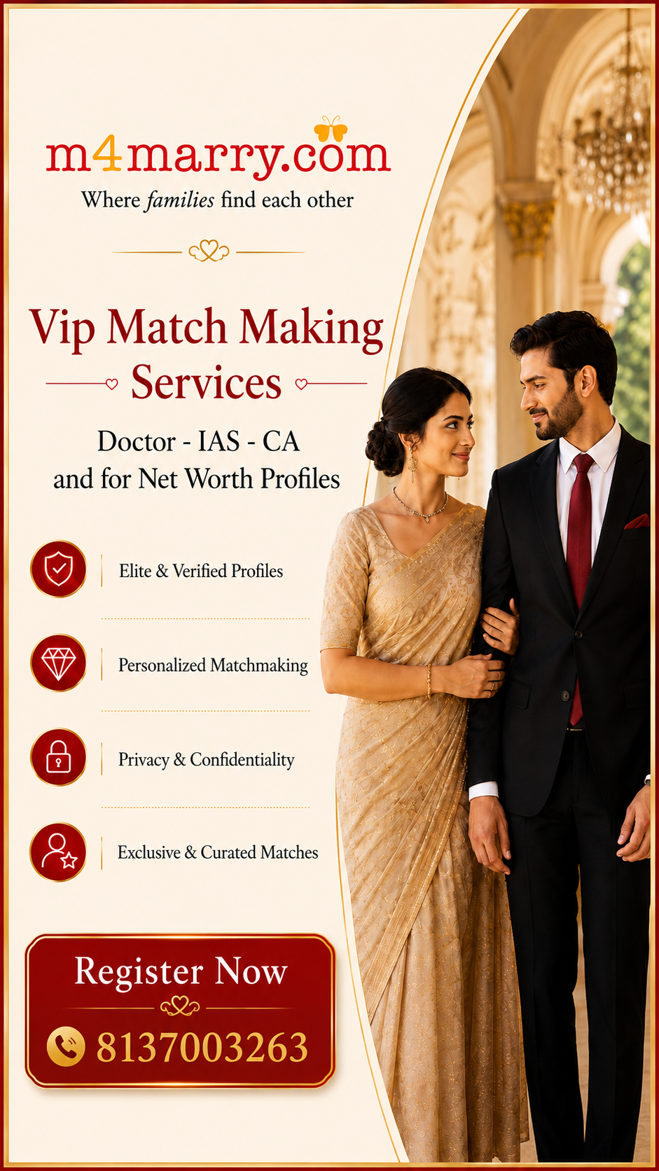 M4Marry Tamil Facebook ad