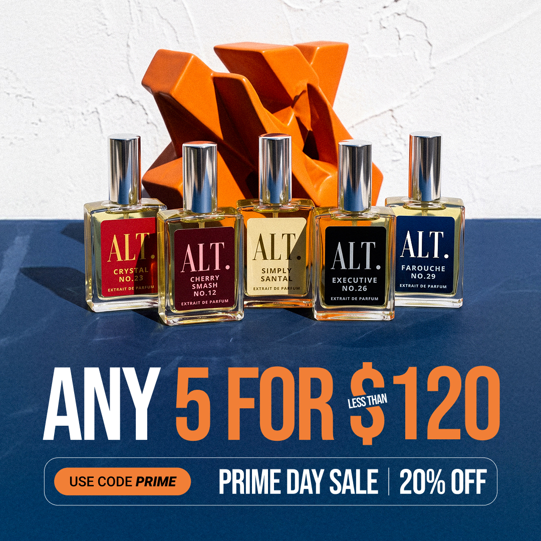 ALT. Fragrances Facebook ad: Prime Day Sale: 20% OFF ALT Fragrances