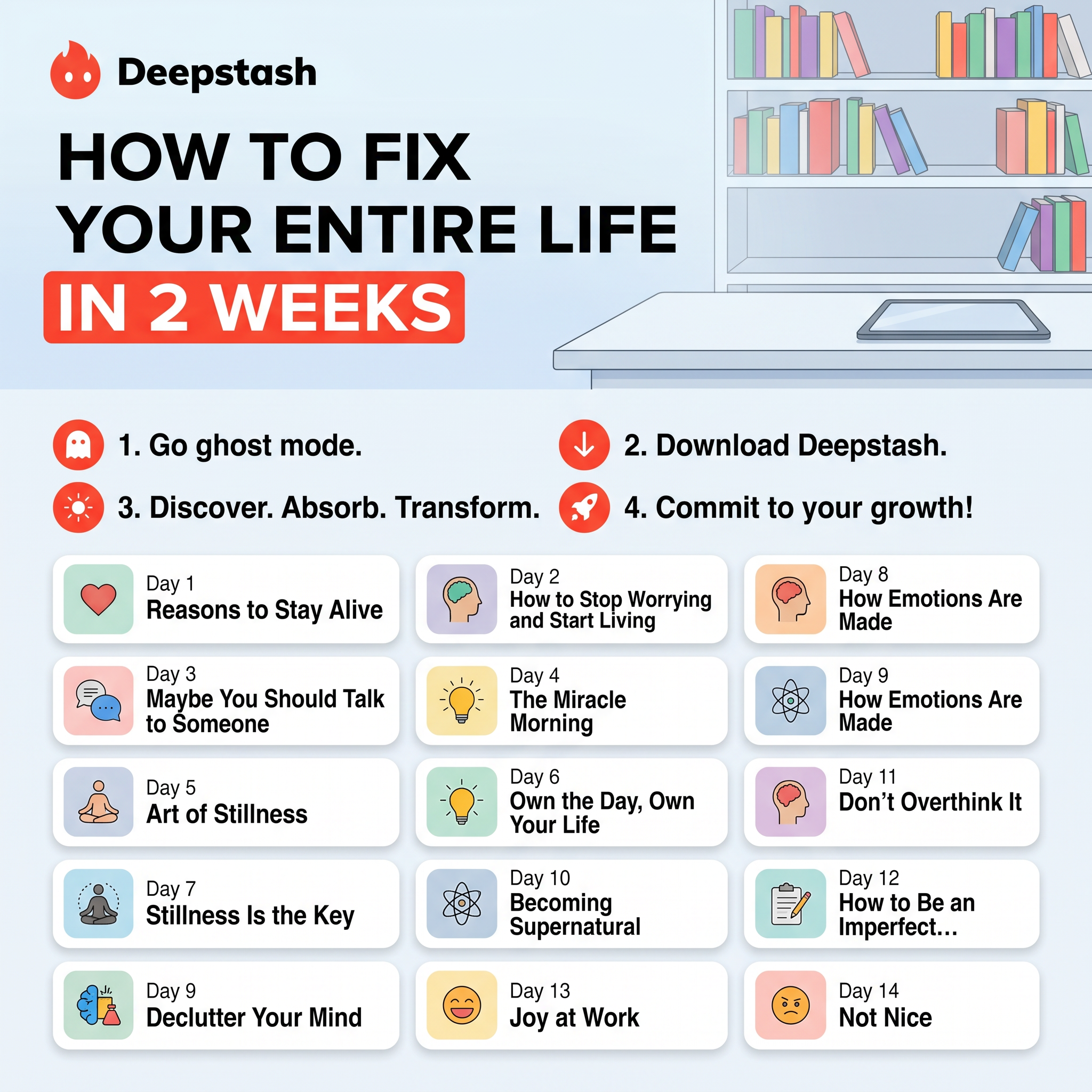 Deepstash Facebook ad