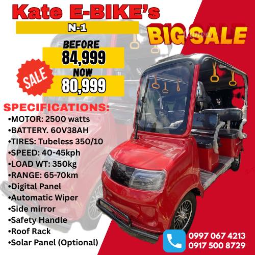 Kate E-bike Facebook ad: Level up your ride, kuha na ng E-Bike…