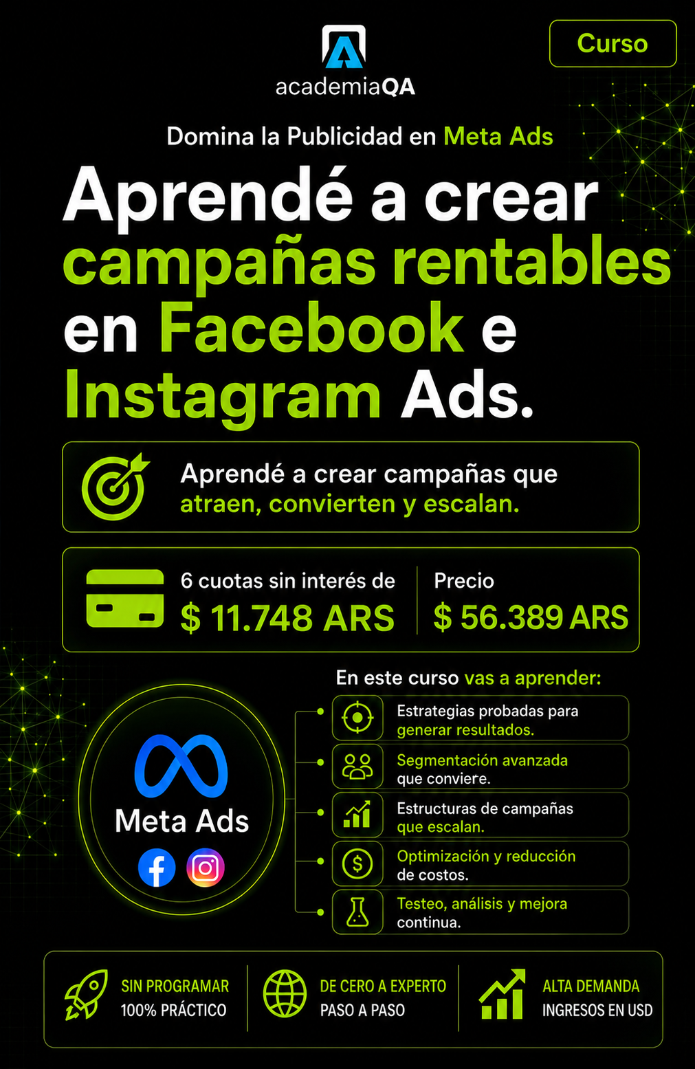 Academia QA Facebook ad
