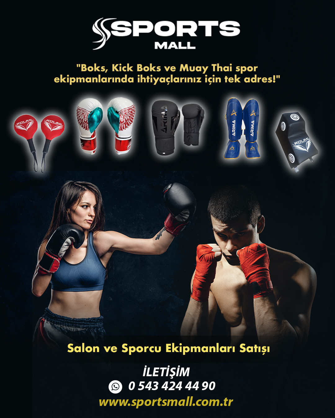 sports__mall Facebook ad: Başlık: Gücünü Doğru Ekipmanla Birleştir!