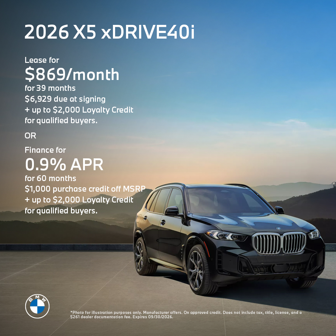 Dreyer & Reinbold BMW South Facebook ad: 2026 BMW X5 xDRIVE40i
