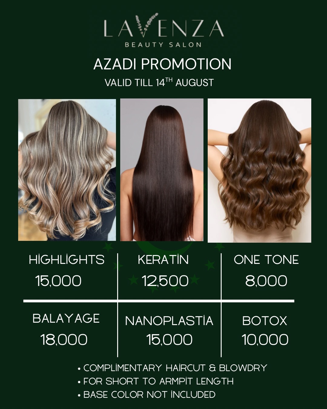 Lavenza Beauty & Grooming Bar Facebook ad: Azadi Promotion is live now!