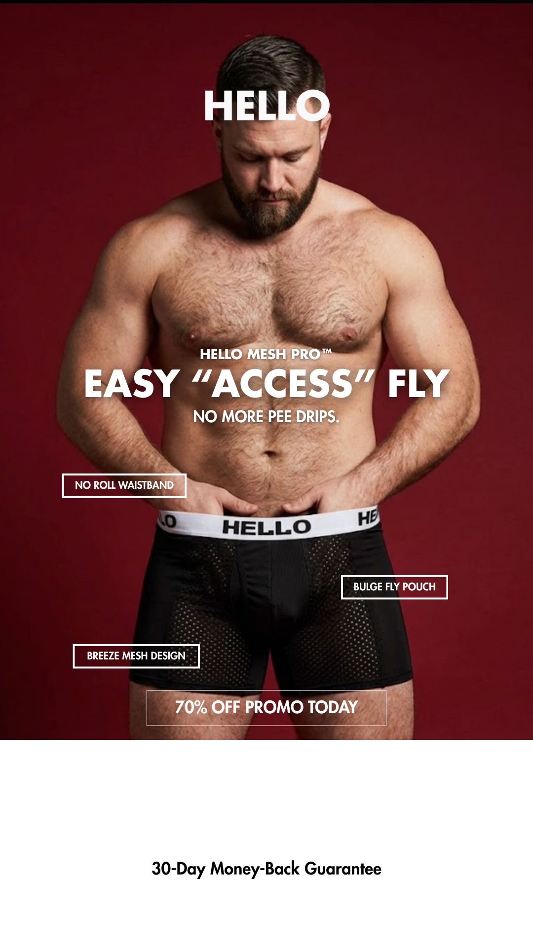 HELLO - The Only Underwear You'll Ever Need Facebook ad