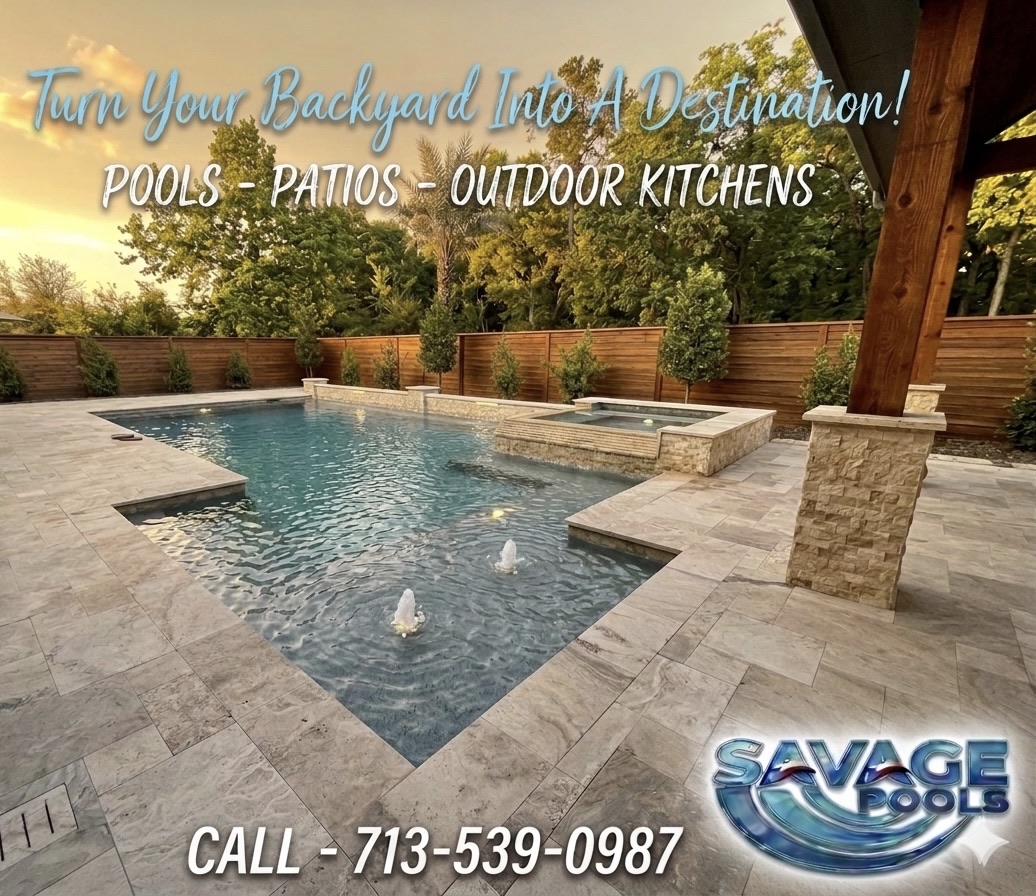 Savage Custom Pools Facebook ad: Custom Pool Construction | Savage Pools
