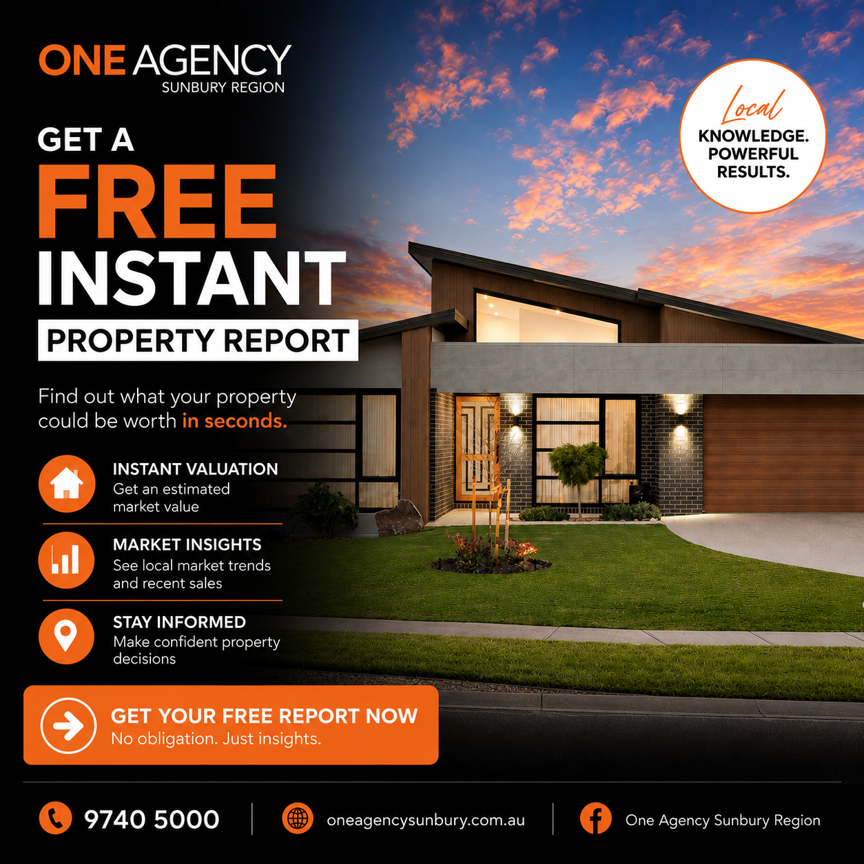 One Agency Sunbury Region Facebook ad from Jun 29, 2026