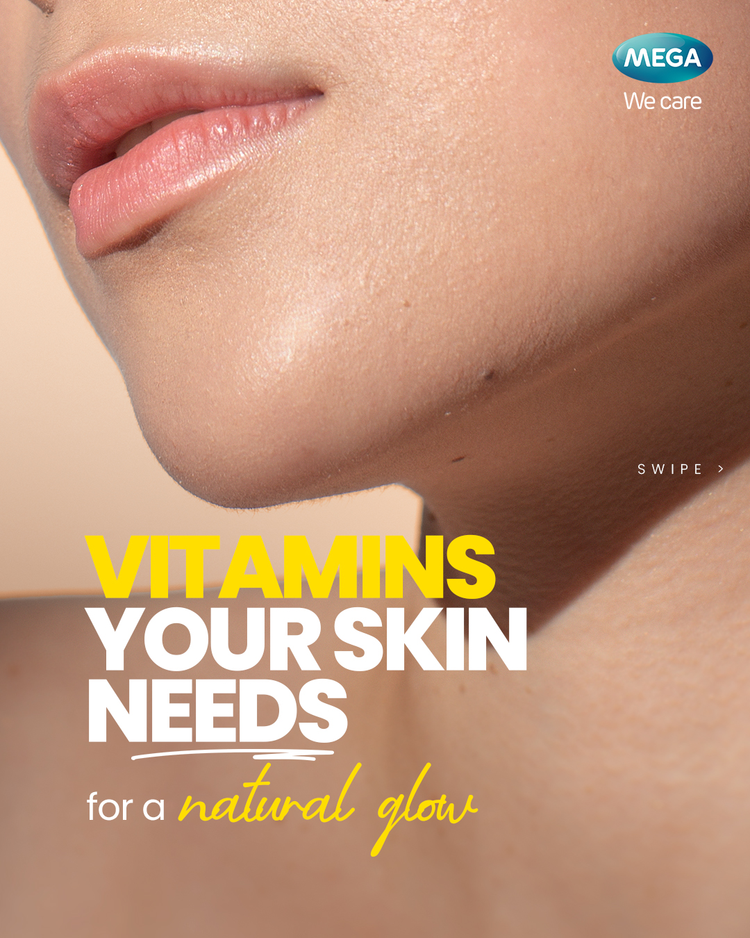 Mega We care Facebook ad: our simple go-to guide for an ever-glowing skin…