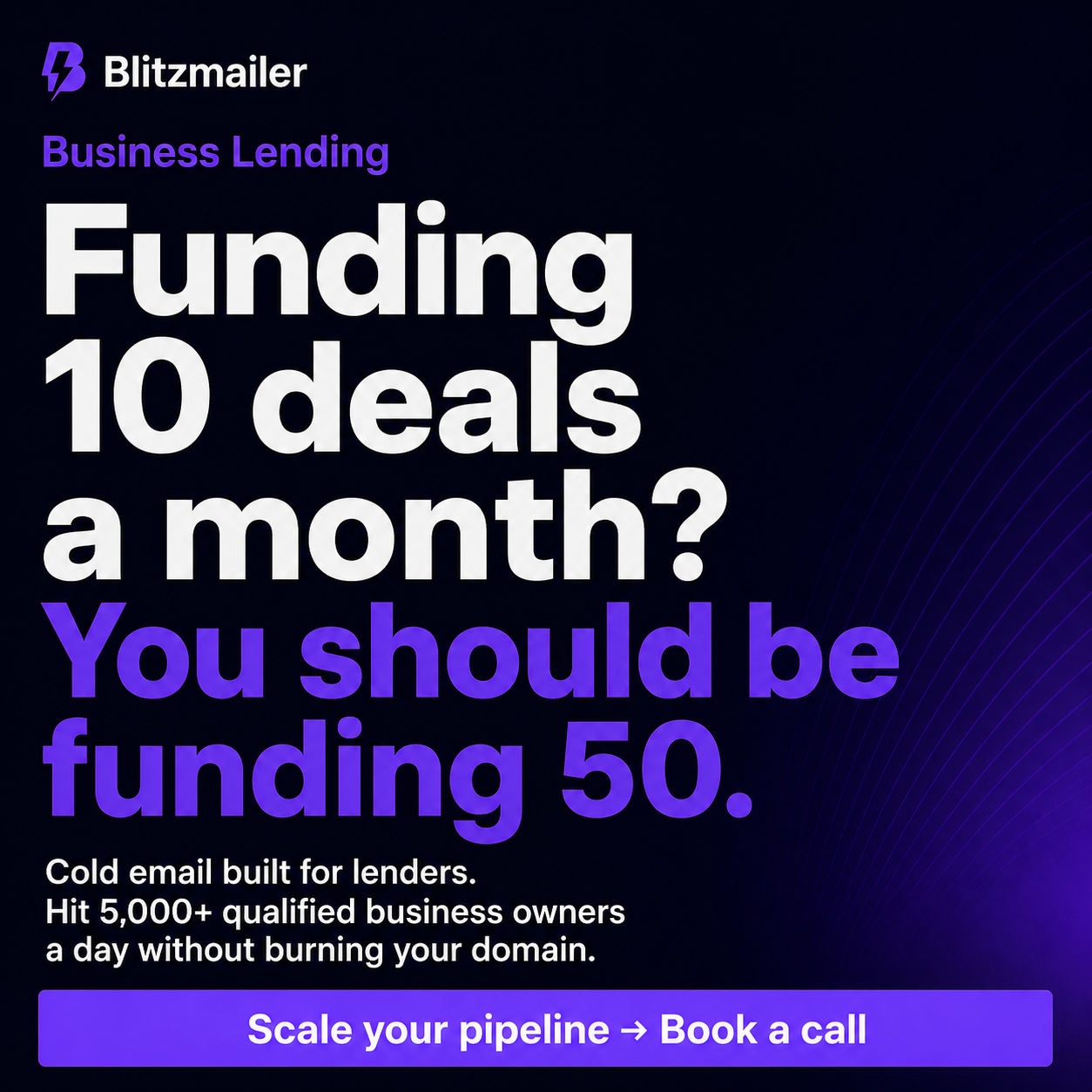 Blitz Mailer Facebook ad: Funding 10 a month? You should be funding 50.