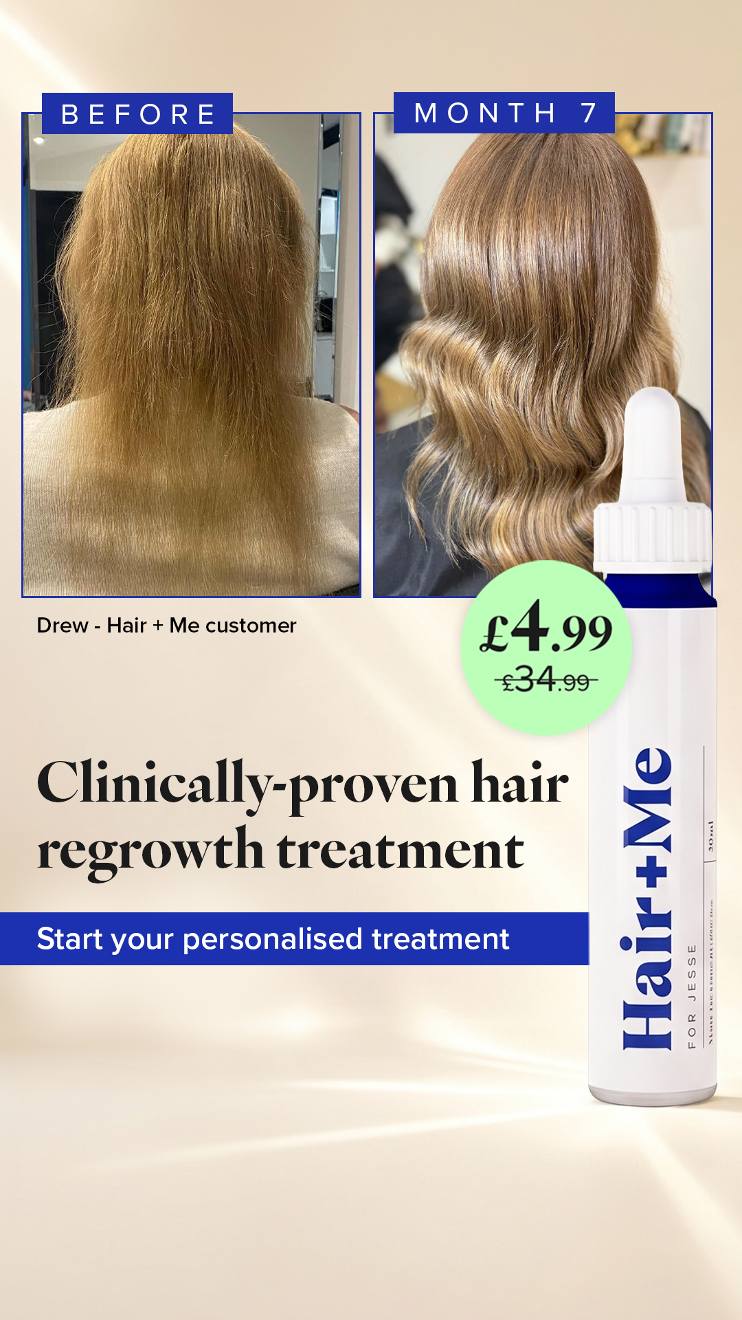 Hair + Me Facebook ad