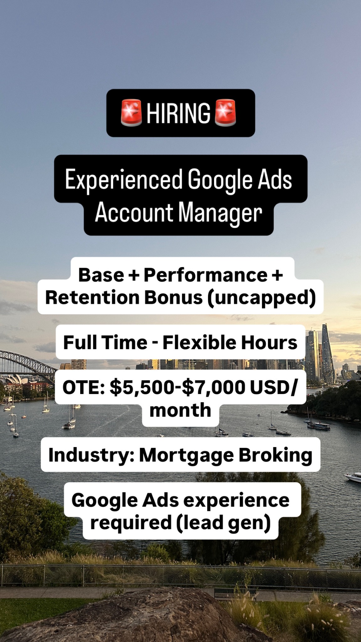 Brighter Brokers Facebook ad: Hiring Experienced Google Ads Account Manager