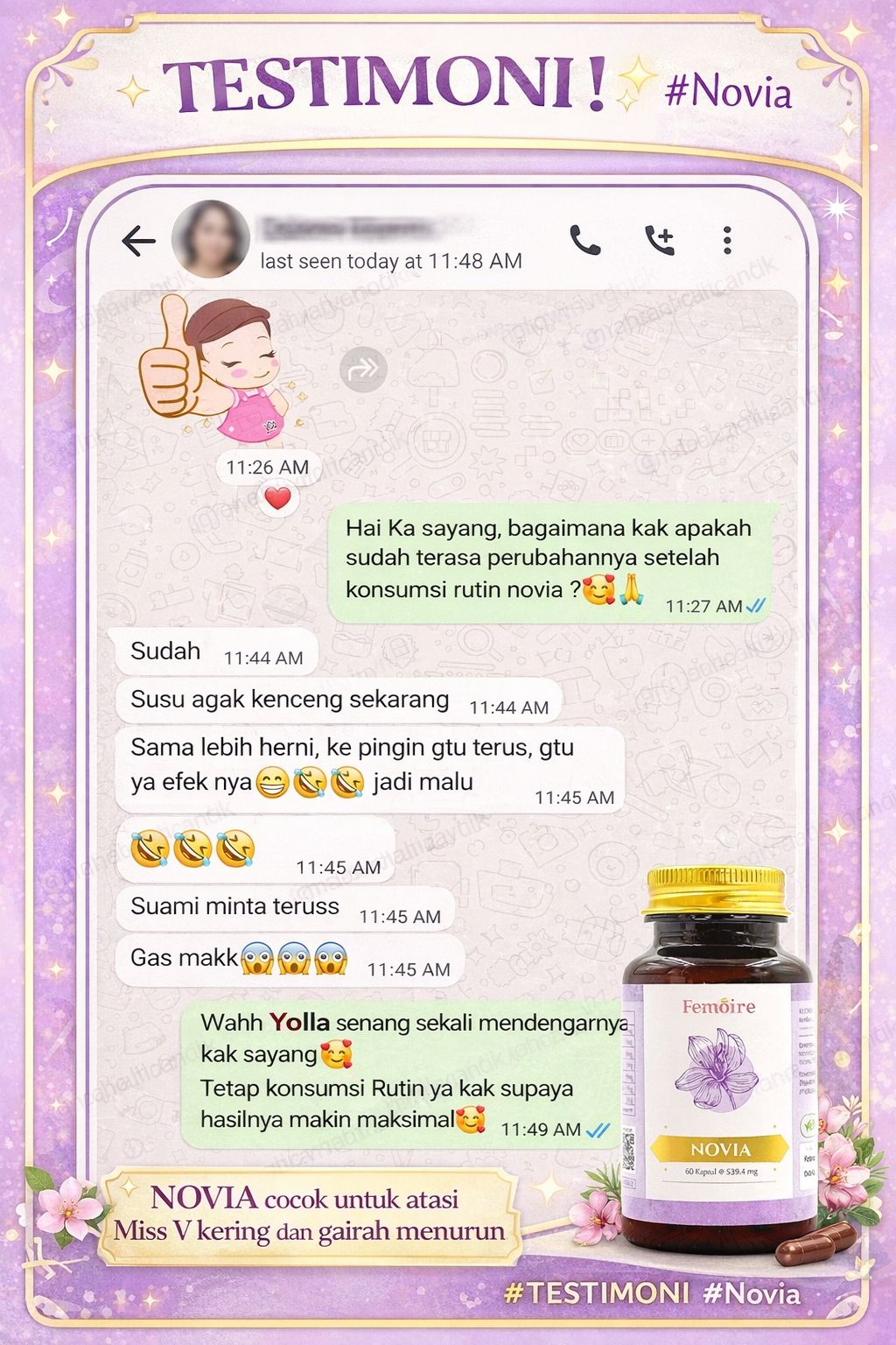 Nadya Store Facebook ad: 1 Botol Novia = 3 Manfaat Utama Wanita