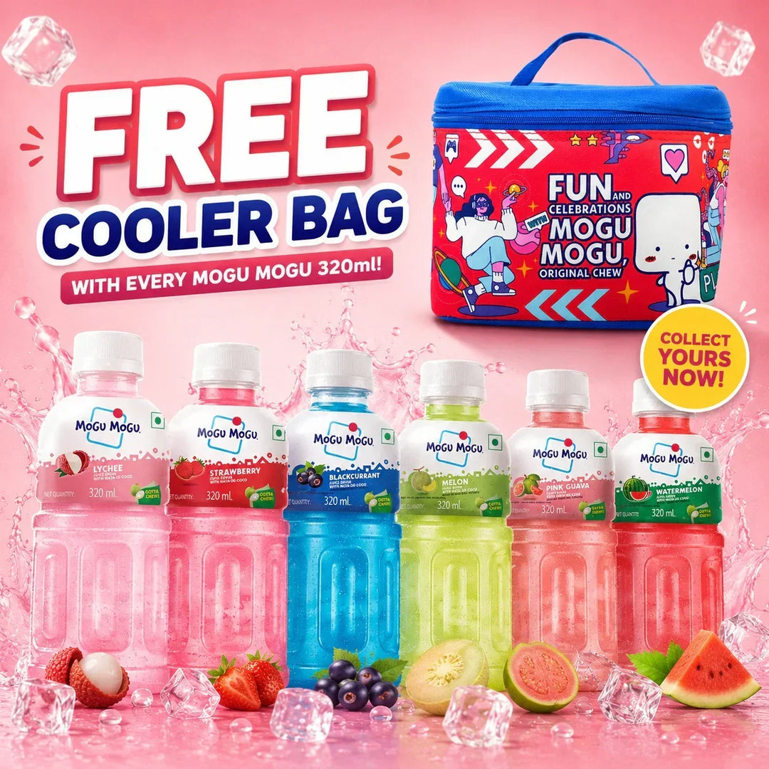 Sunbeam Ventures Facebook ad: Mogu Mogu Assorted Flavour Juice with Nata de Coco (Pack…