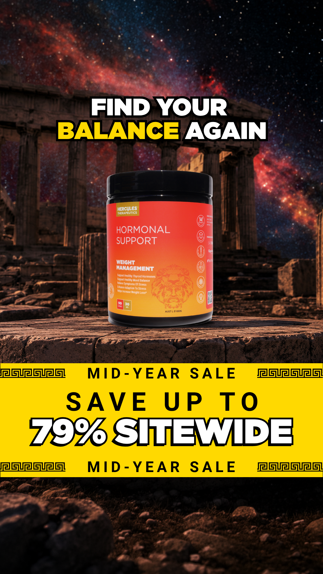 Hercules Supplements Aust Facebook ad