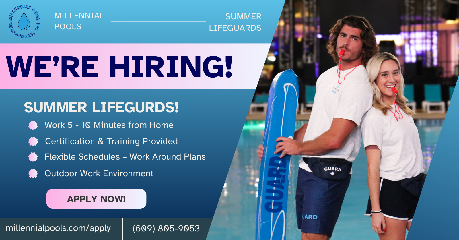 Millennial Pool Management Facebook ad from Mar 2, 2025