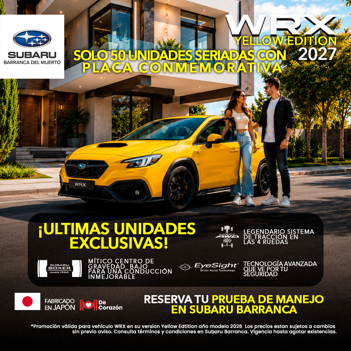 Subaru Barranca del Muerto Facebook ad: Rompe los esquemas con el espectacular Subaru WRX…