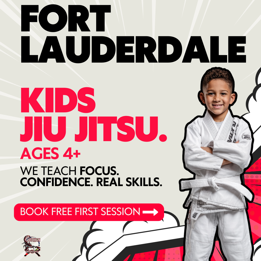 Couchon Brazilian Jiu-Jitsu Academy Facebook ad: BOOK YOUR CHILDS FREE JIU JITSU SESSION