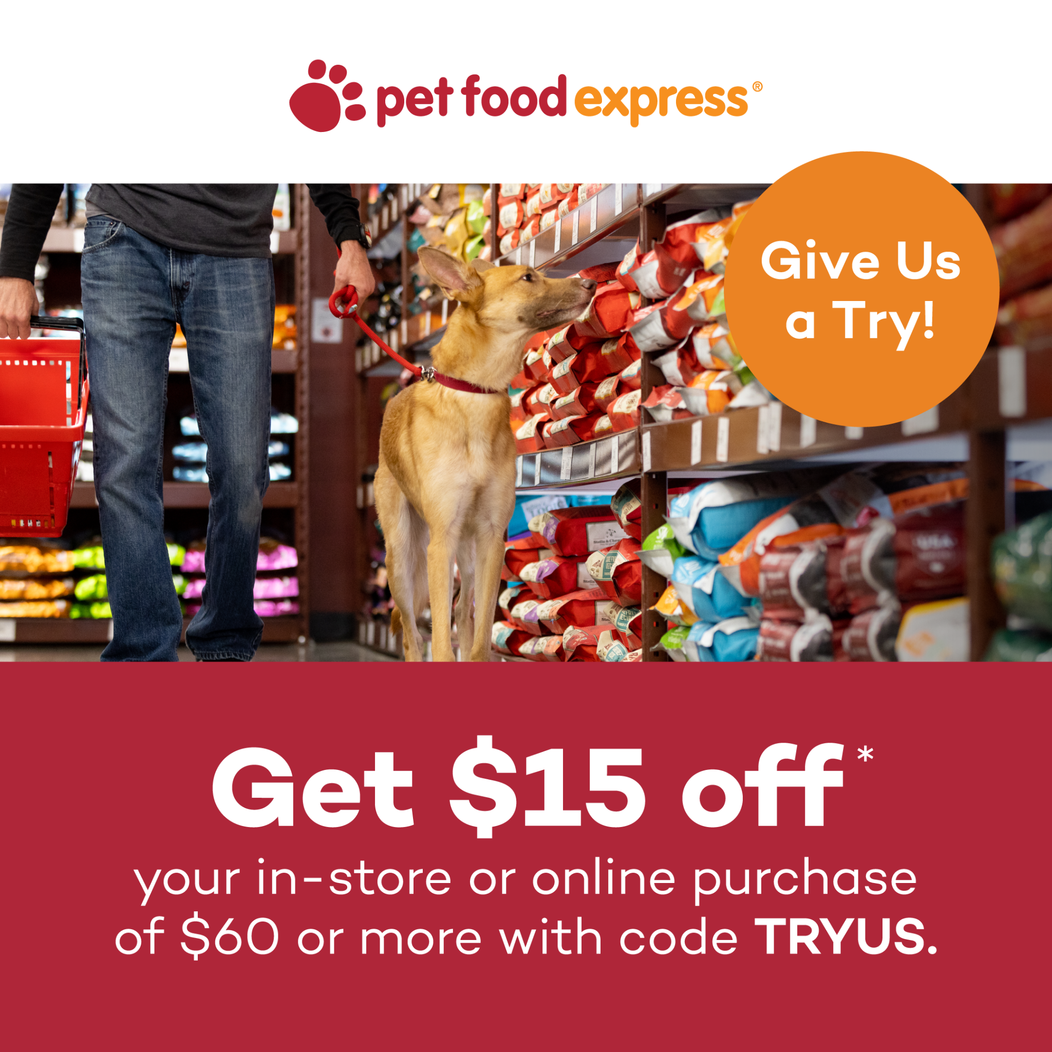 Pet Food Express Facebook ad