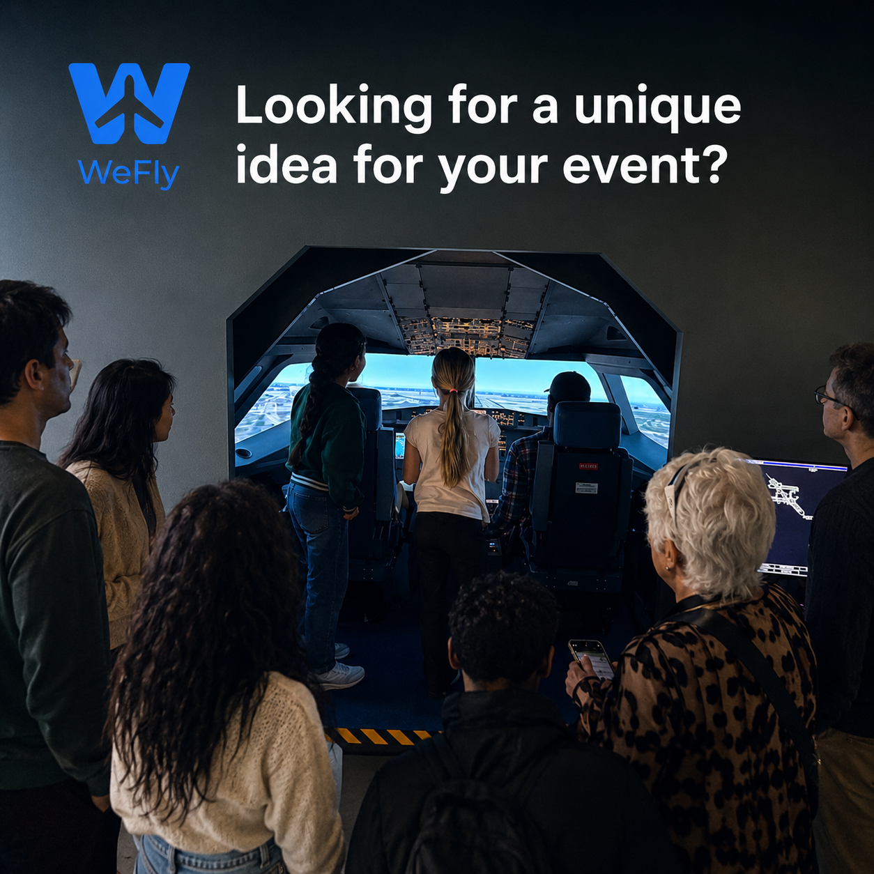 WeFly Facebook ad: Step into a full-scale Boeing 737 MAX or…