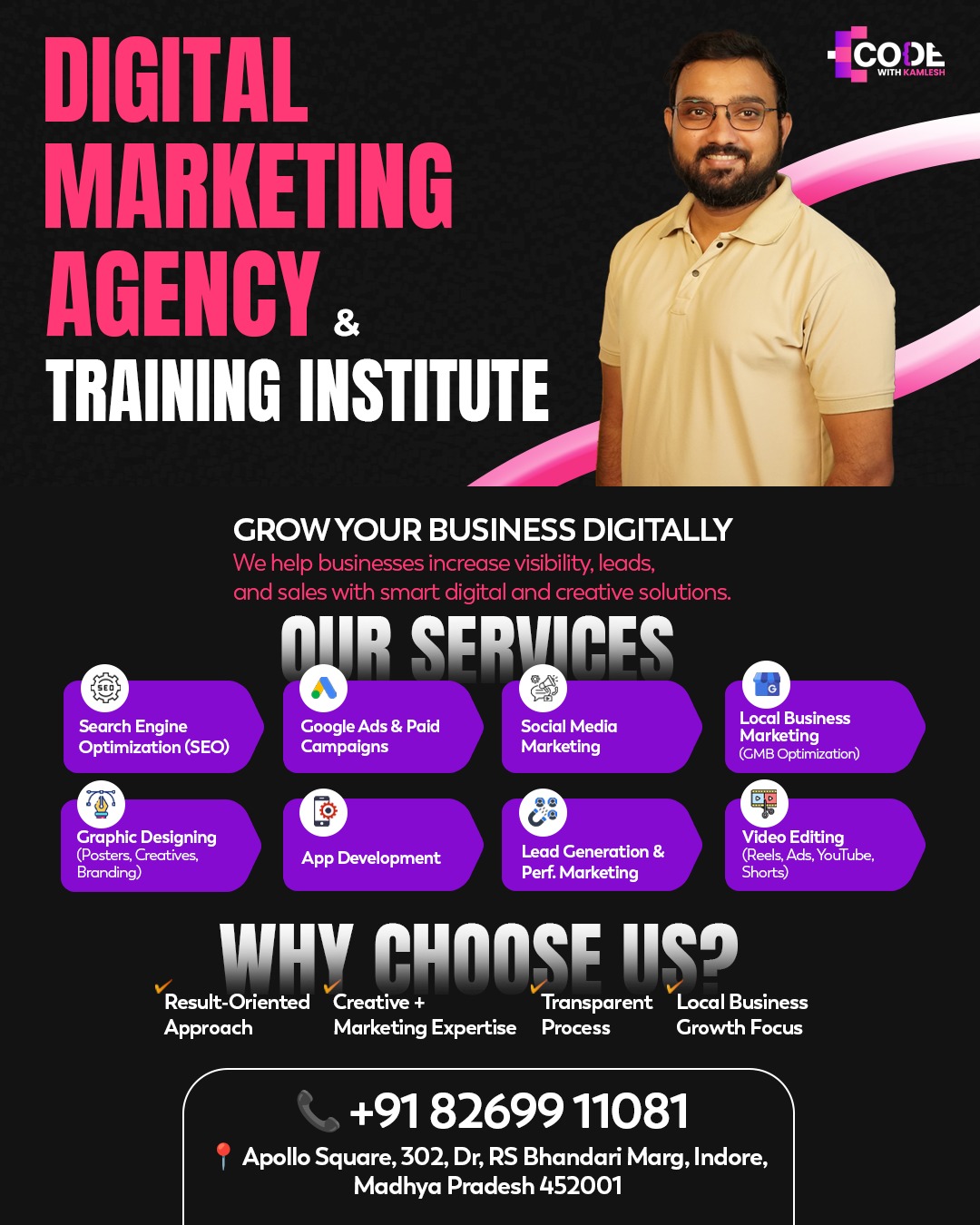 Code with Kamlesh Facebook ad: Chat with us