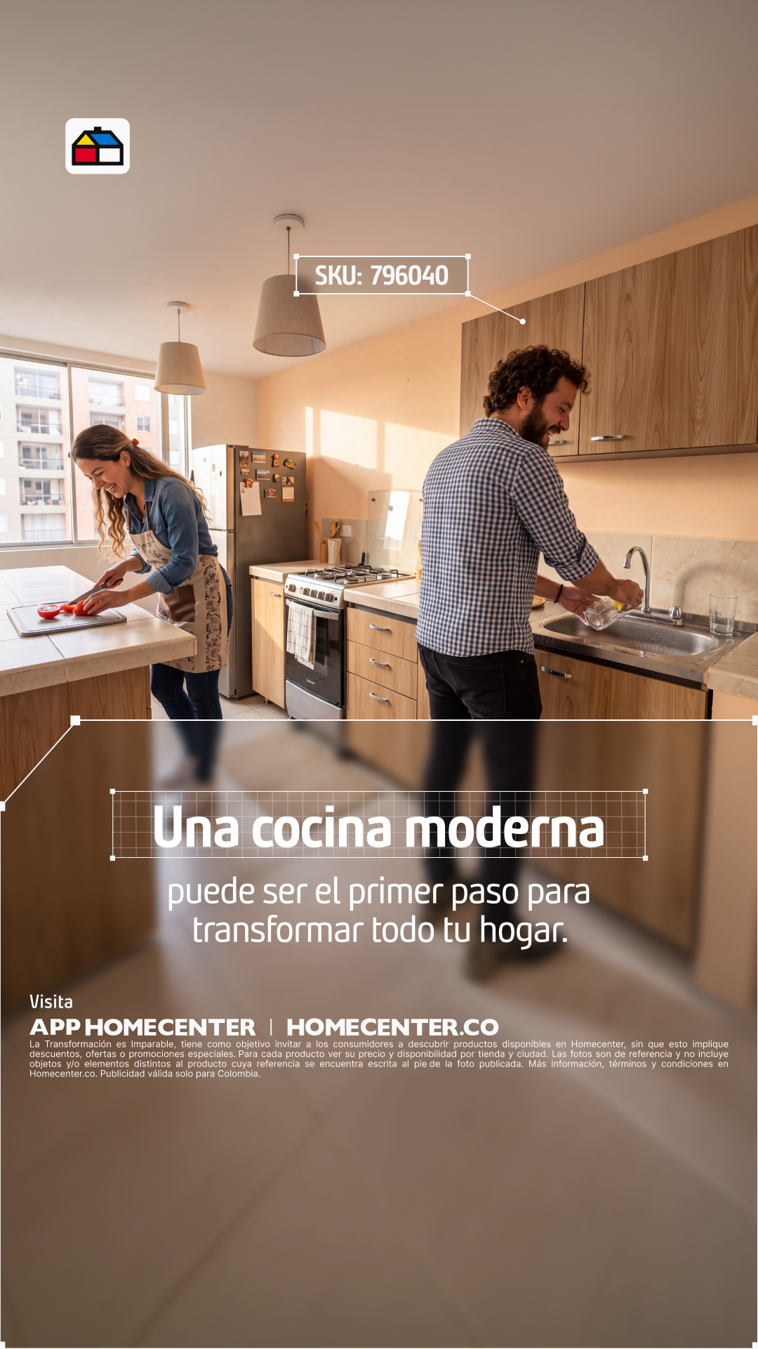 Homecenter Facebook ad: Transforma tu cocina
