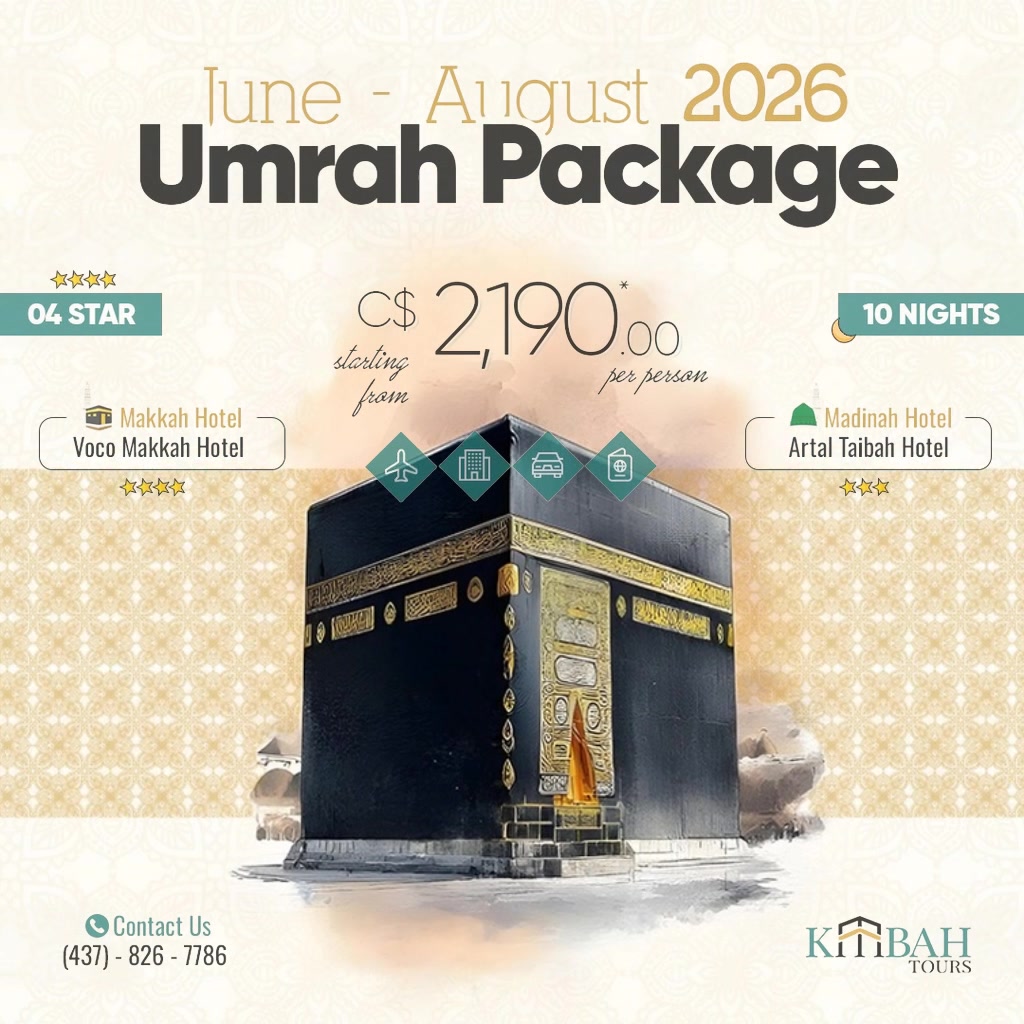 Kaabah Tours CA Facebook ad: ʟɪᴍɪᴛᴇᴅ ꜱʟᴏᴛꜱ ᴀᴠᴀɪʟᴀʙʟᴇ