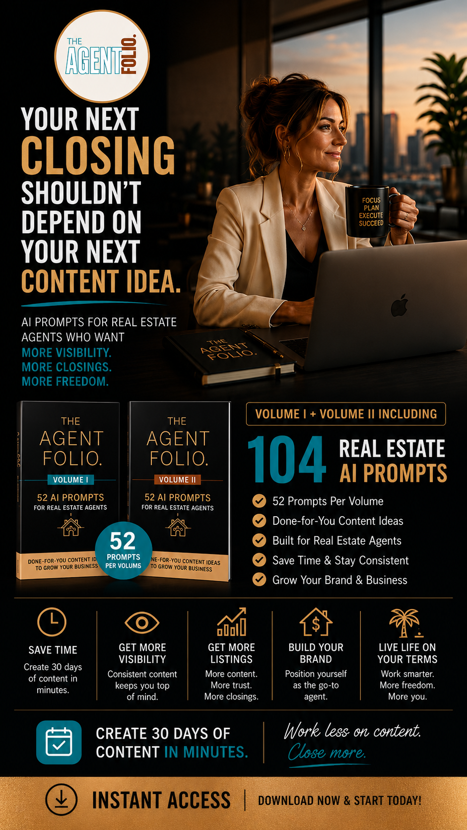 The Agent Folio Facebook ad from May 31, 2026