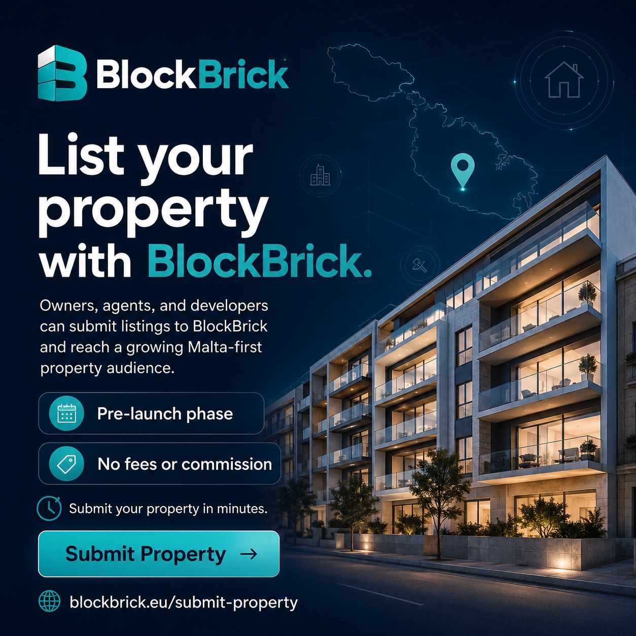 BlockBrick Facebook ad: Submit a Property for Review | BlockBrick