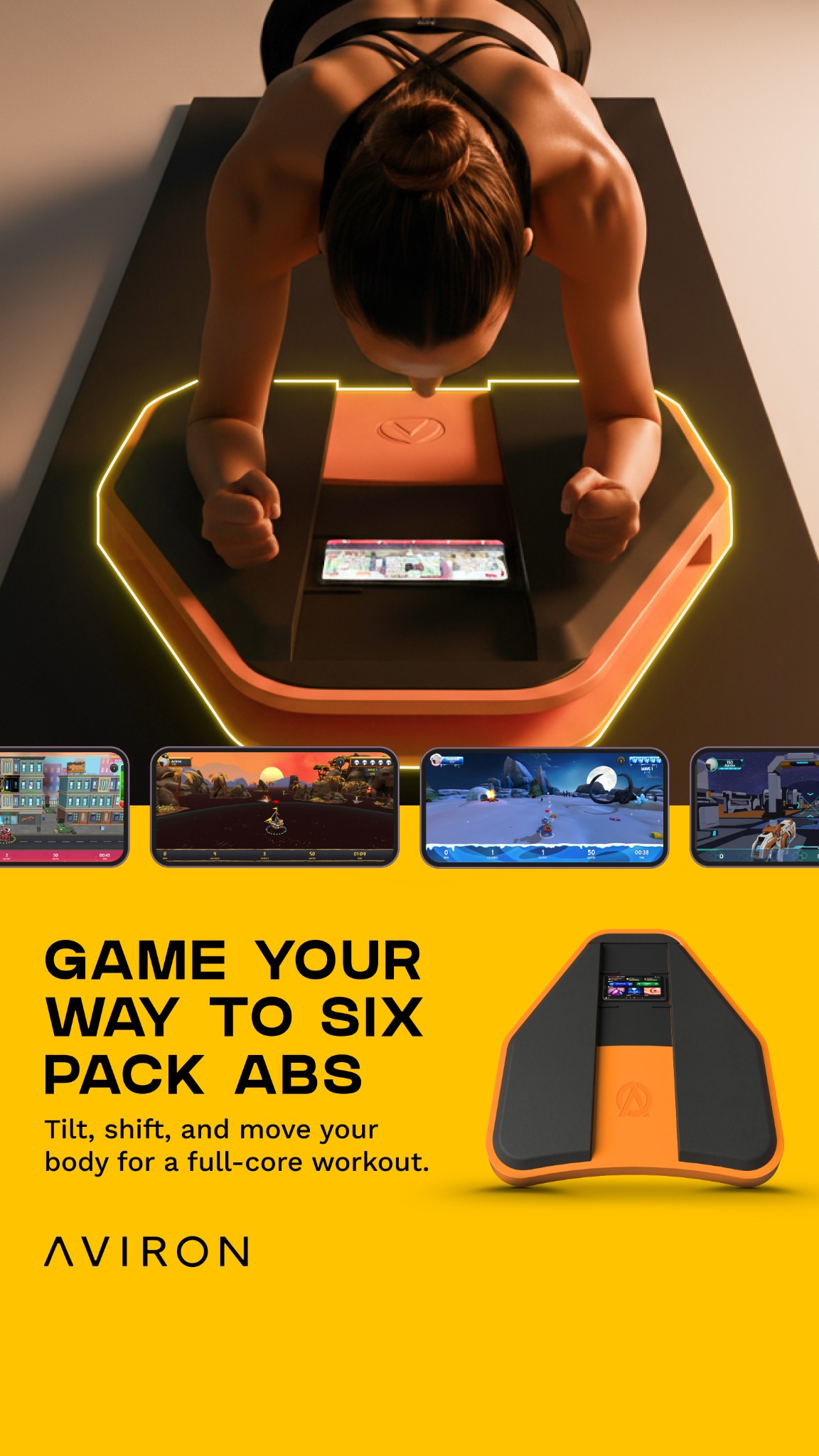 Aviron Facebook ad: NEW Abs Hero | Aviron