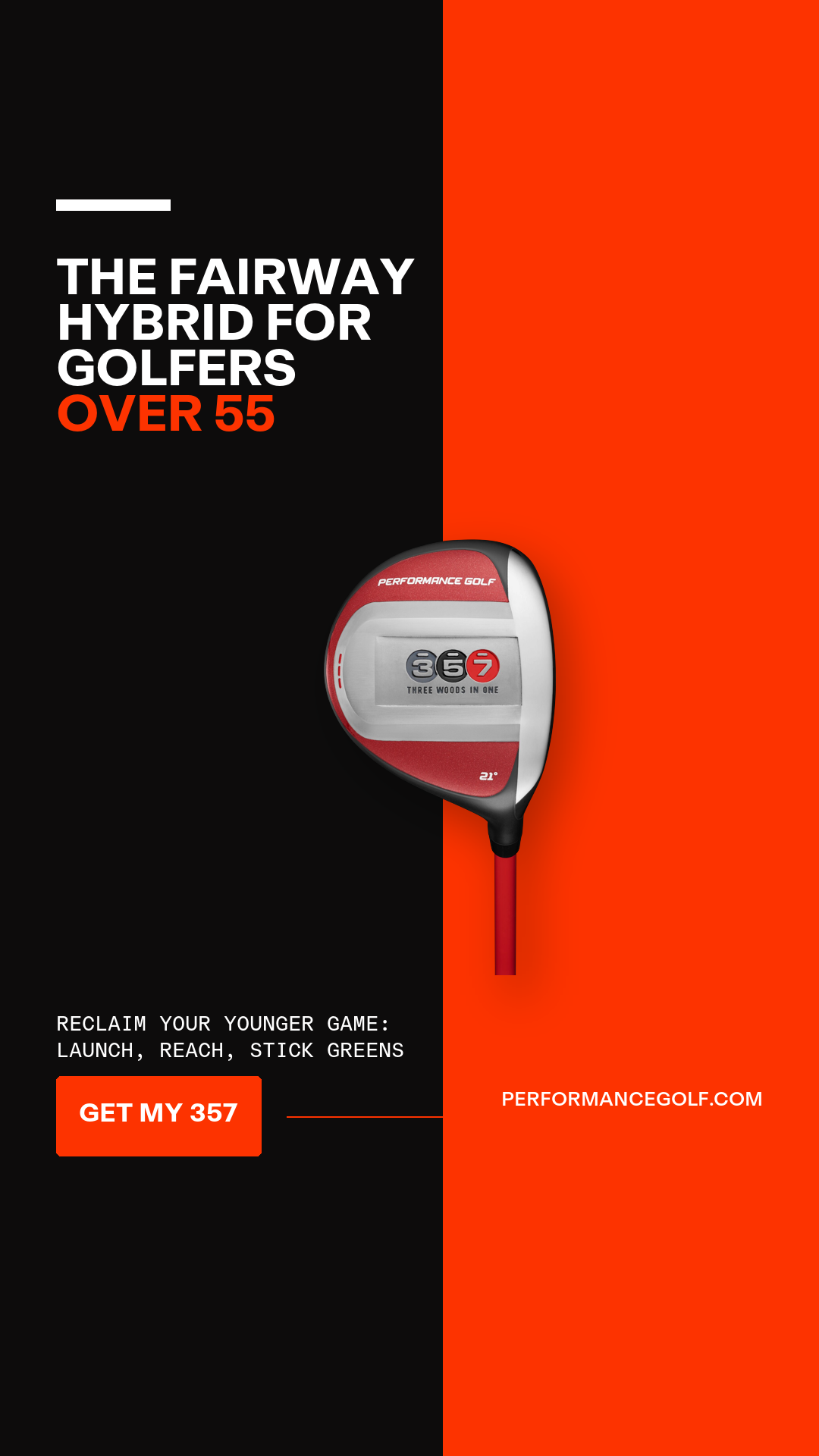 Performance Golf Facebook ad