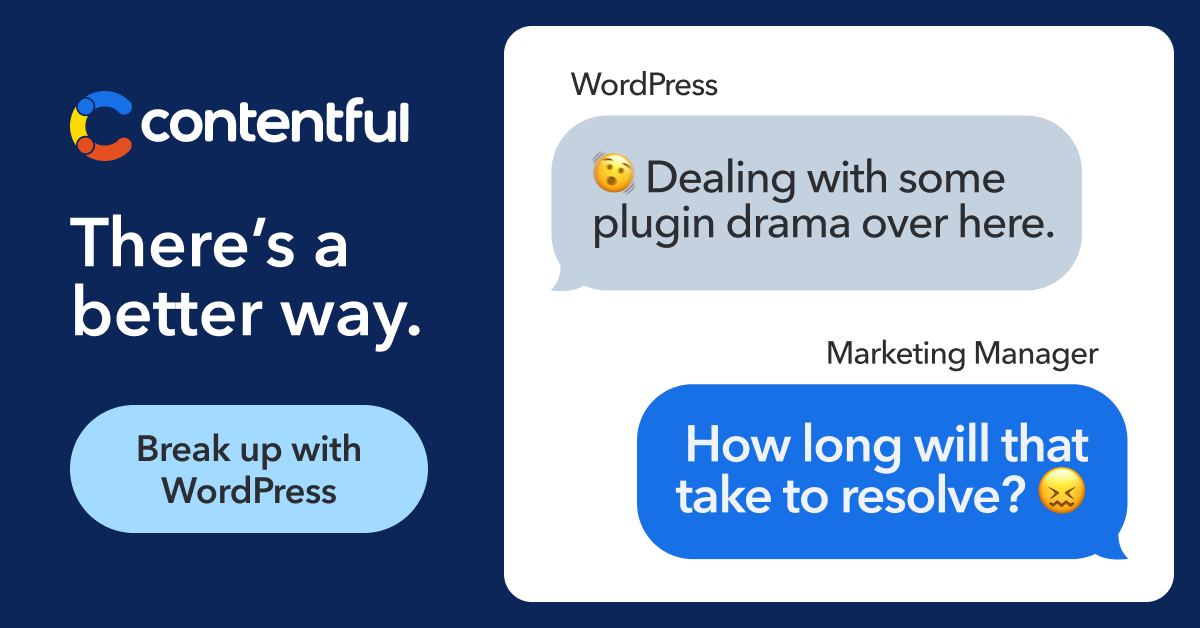 Contentful Facebook ad
