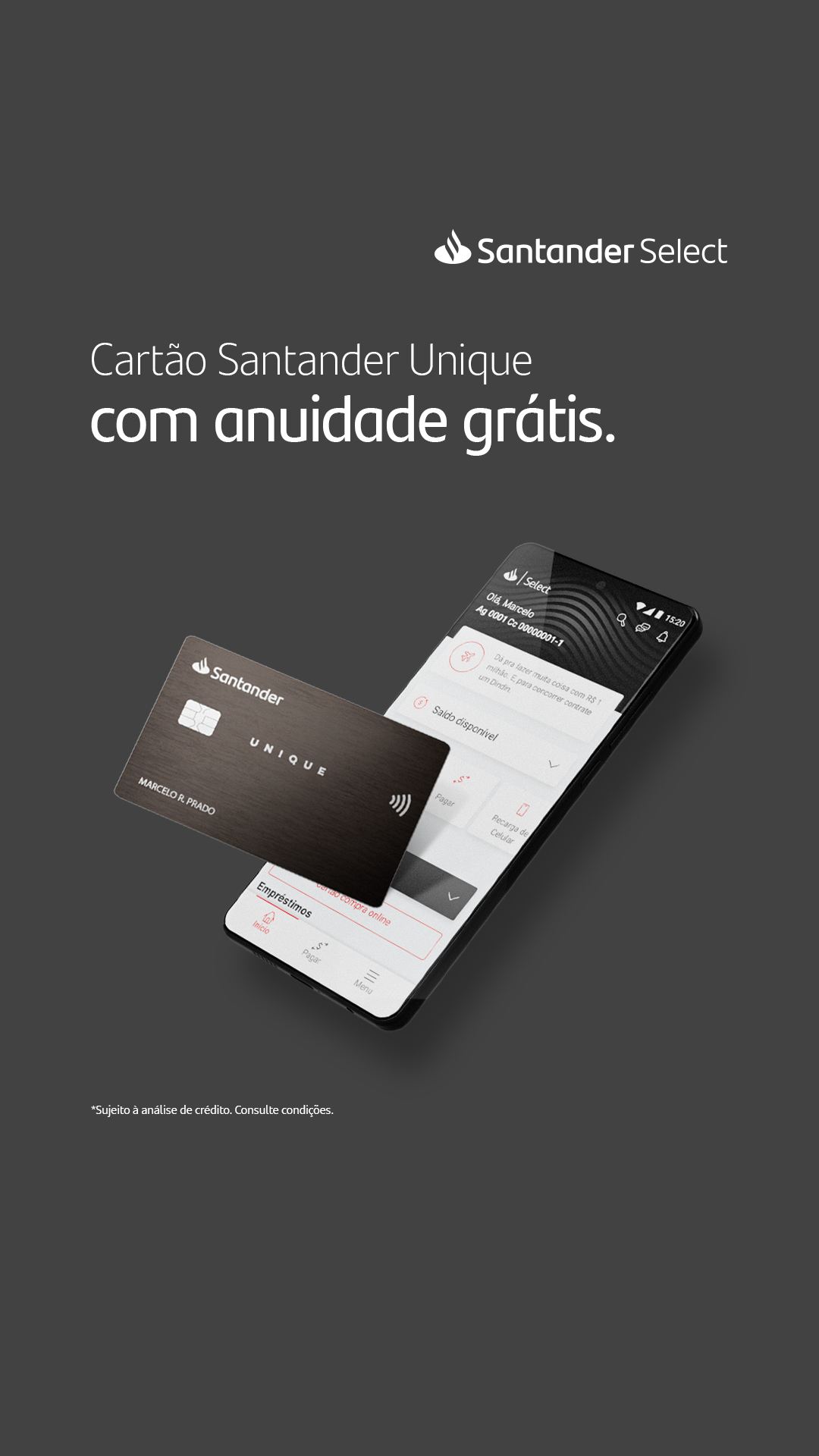 Santander Select Facebook ad