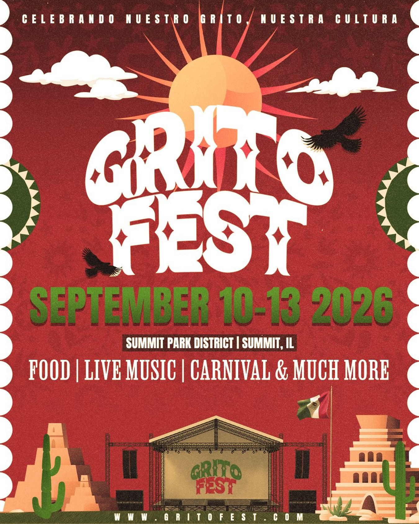 Grito Fest Facebook ad: Celebrate Mexican Independence Day at Grito Fest in the…