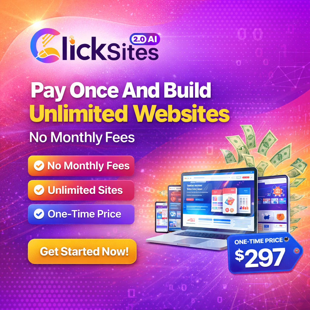 ClickSites.ai Facebook ad: All-in-One AI Website Builder