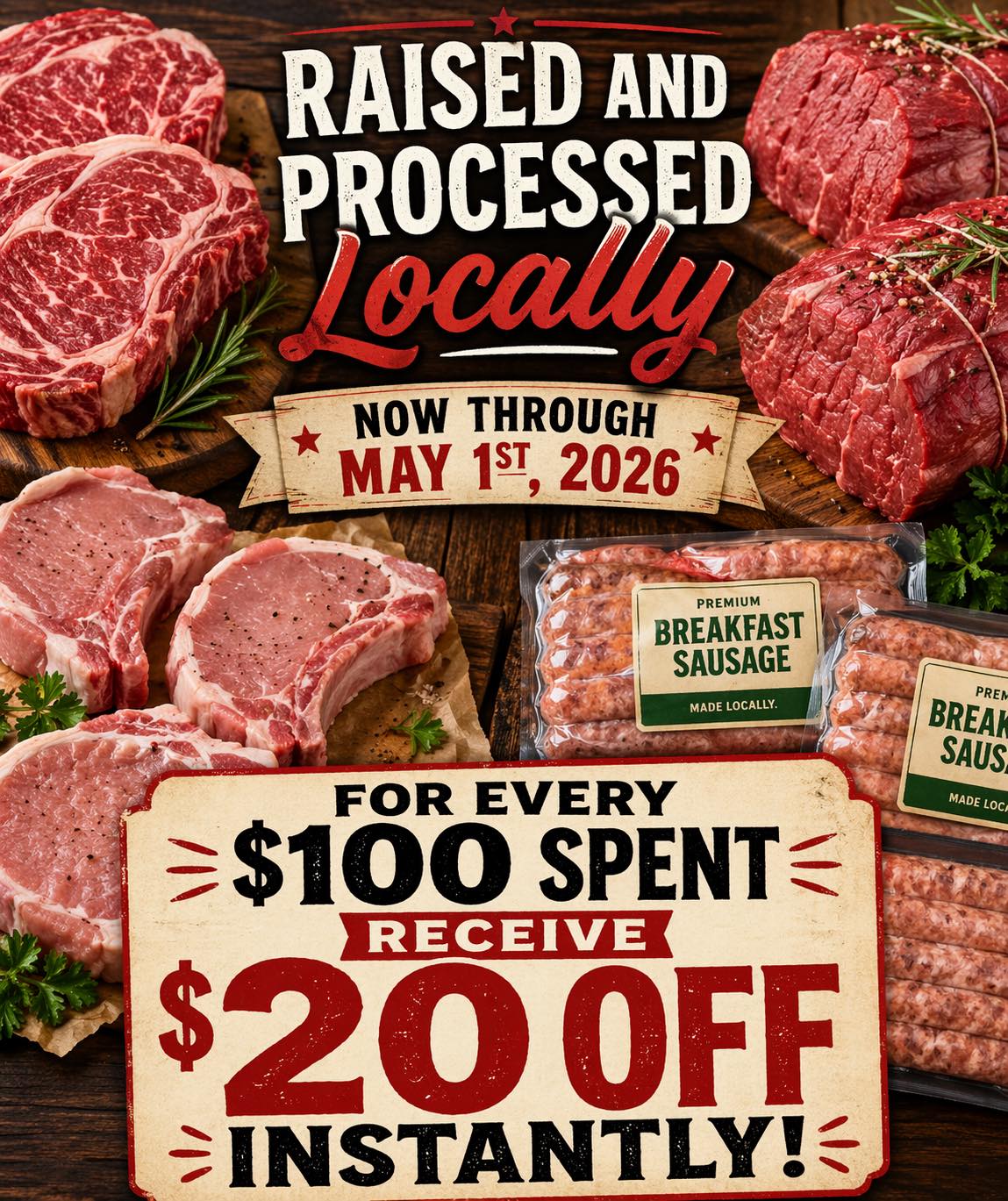 The Butcher's Block Facebook ad