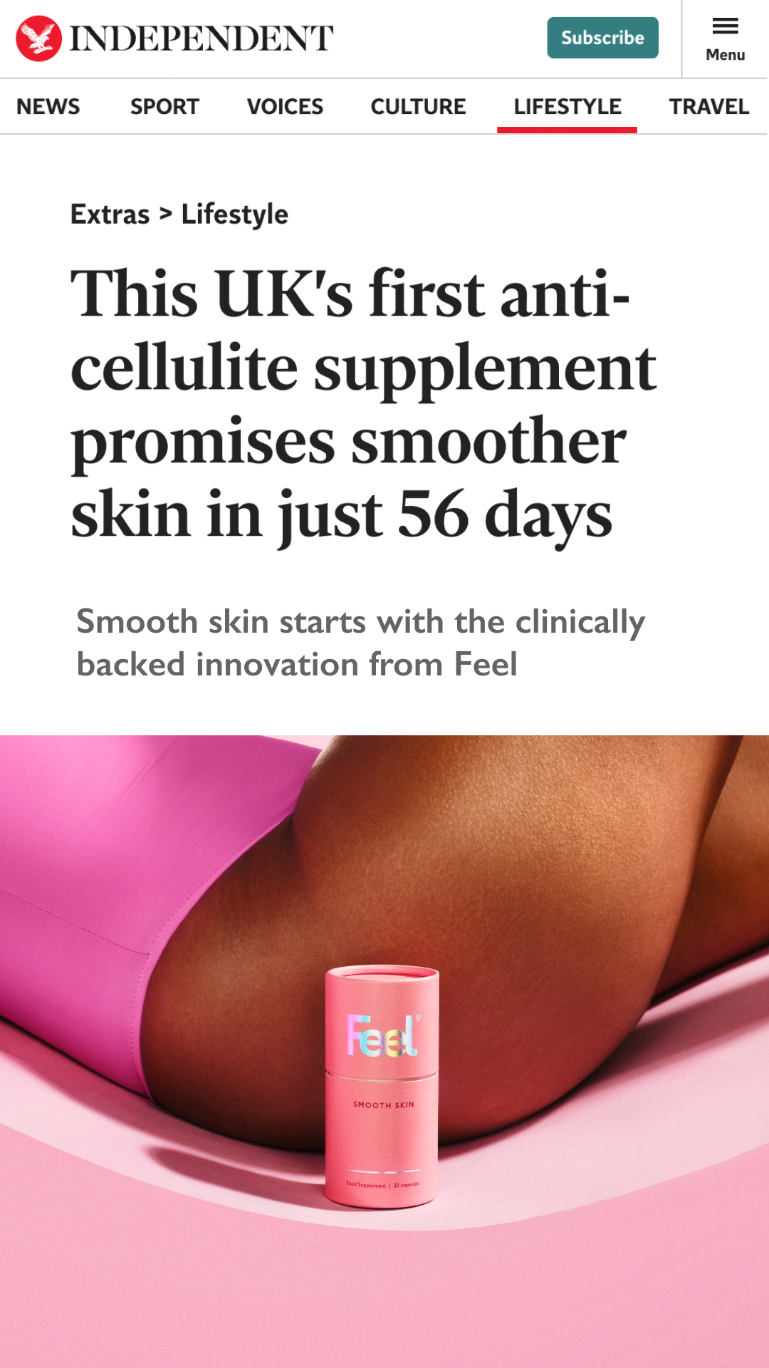 Feel Facebook ad