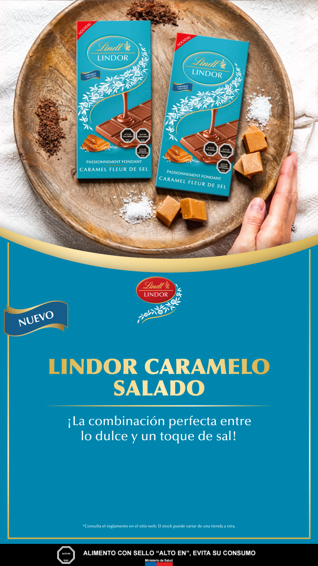 Lindt Facebook ad: 50% OFF en la 2da unidad