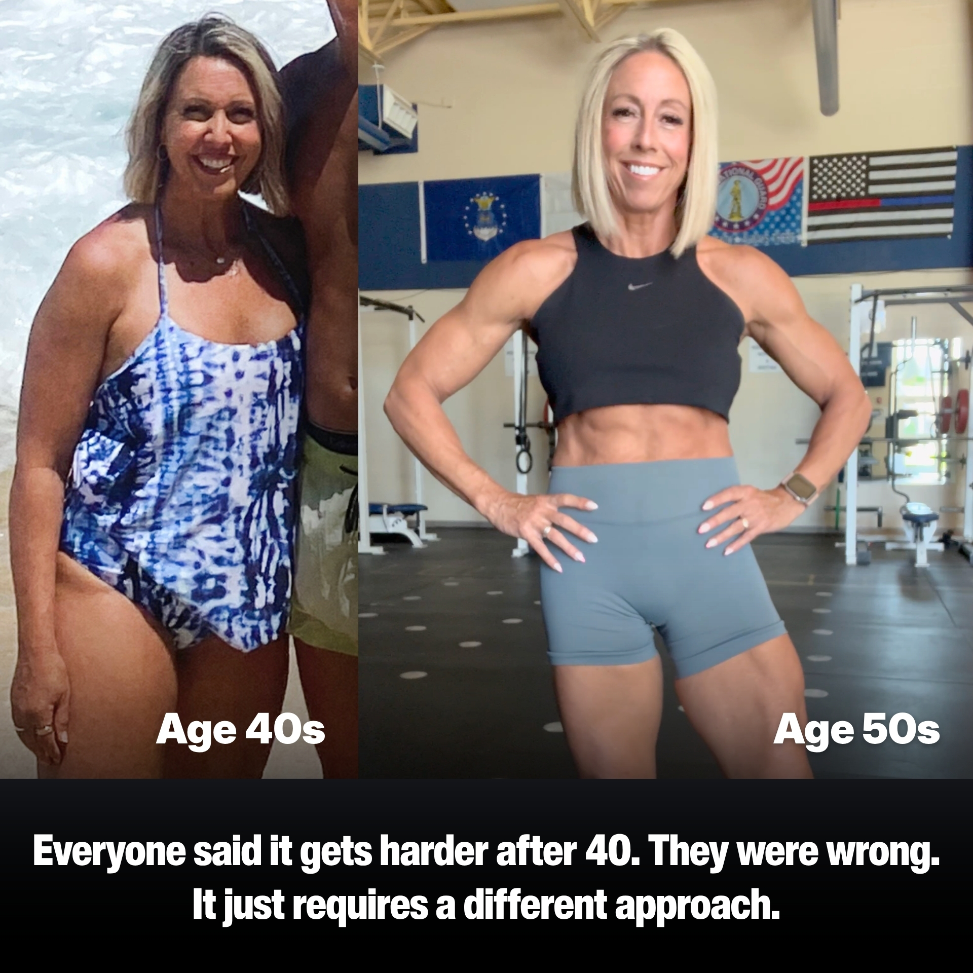 WarriorBabe - Fit Over 40 Facebook ad