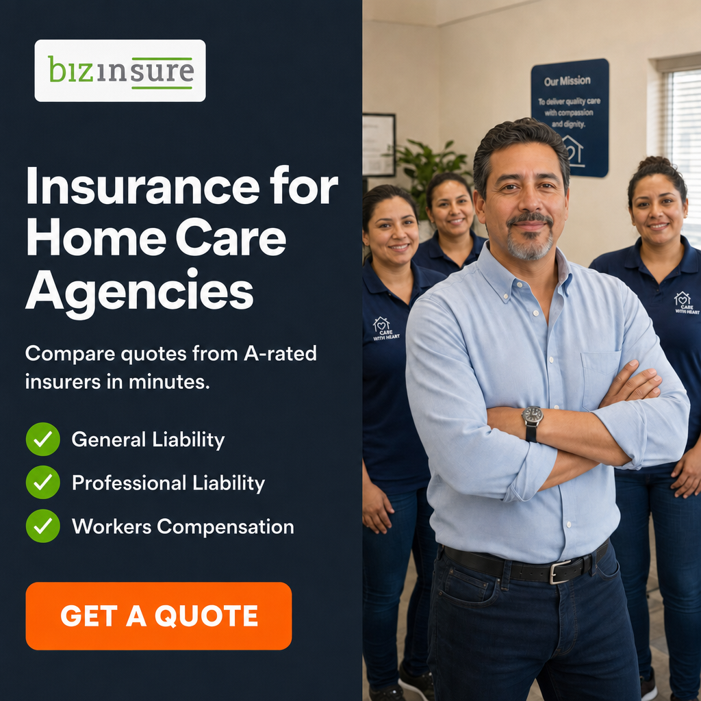 BizInsure Facebook ad: Insure Your Home Care Business