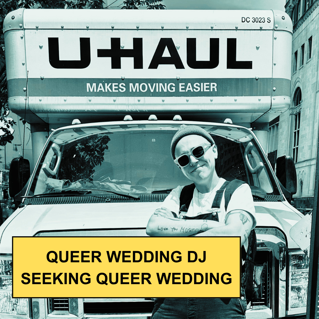 Queer Wedding DJ - Booking Chicago, New Orleans, and Nationwide Facebook ad: let me be your gay dj:)