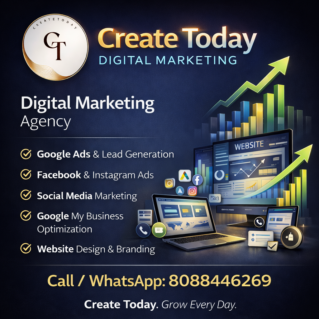 Create Today Digital Agency Facebook ad: Get More Leads. More Sales. More Growth.