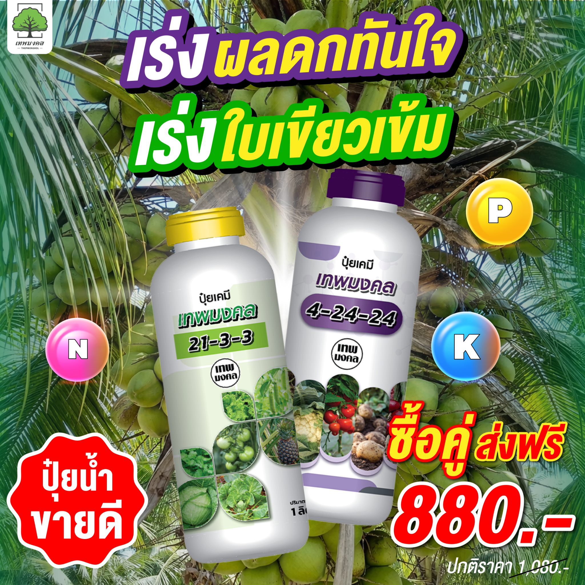 สินค้าการเกษตร เพื่อเกษตรกรไทย ตราเทพมงคล Facebook ad
