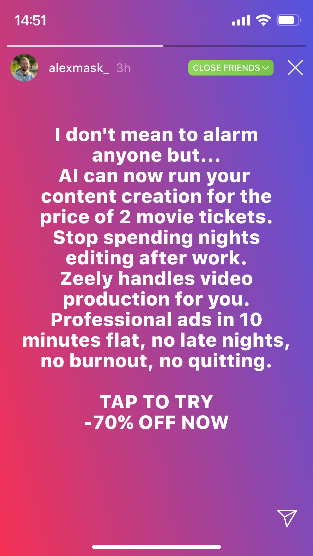 Zeely Facebook ad