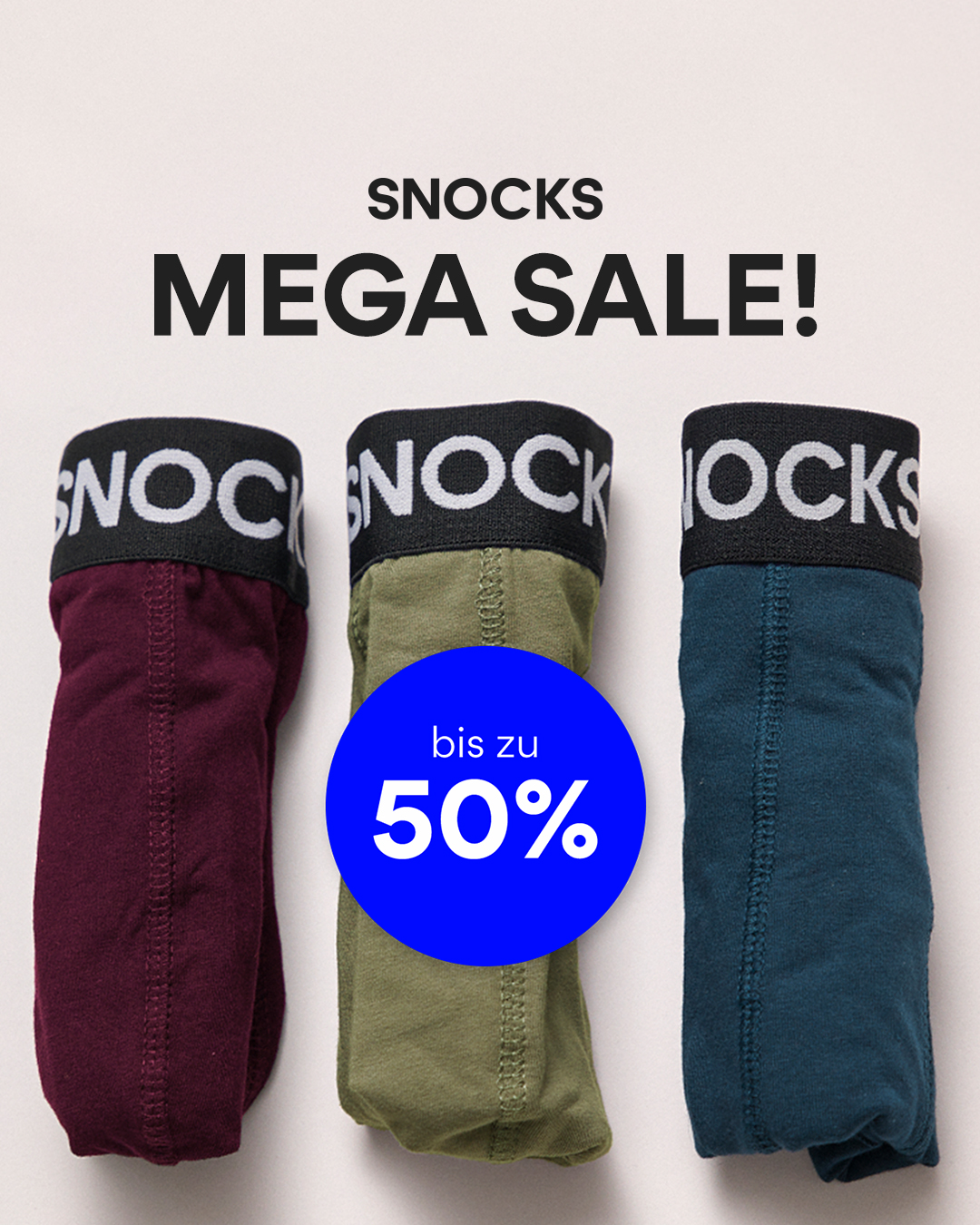 Snocks Facebook ad: Jetzt bis zu 60% sparen