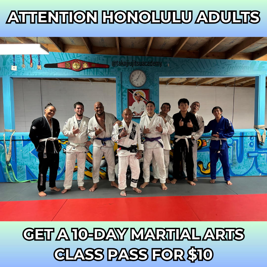 Tako Jiu-Jitsu Academy Facebook ad: Want a 10-Day Martial Arts Class Pass For Just $10?