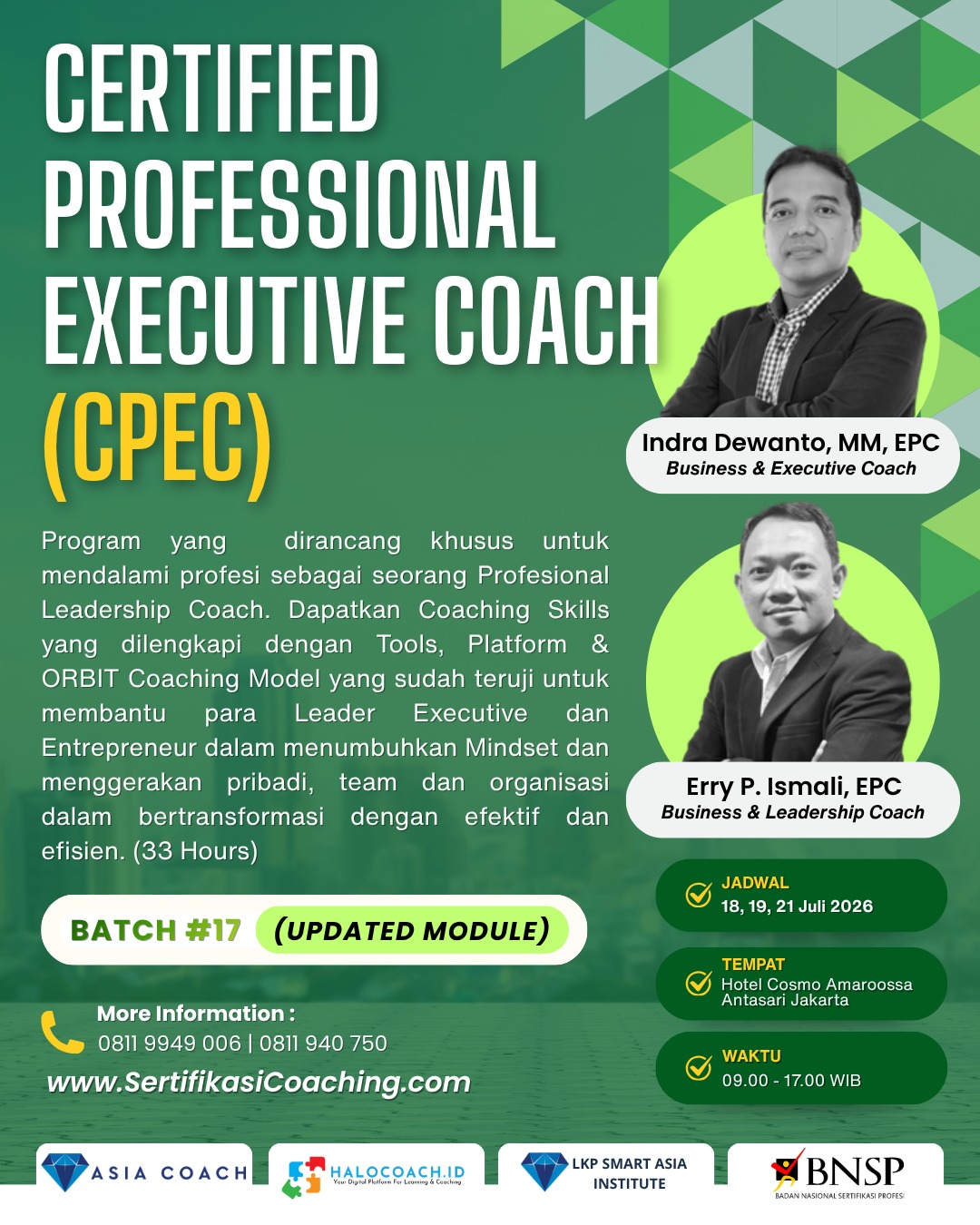 Asia Coach Indonesia Facebook ad: Jadi Executive Coach Bersertifikat!
